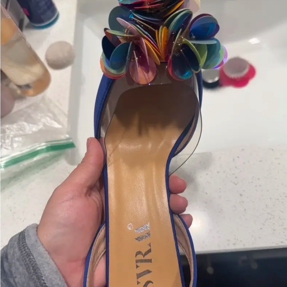 Vibrant Multicolor Floral Women's Heels - Picture 5 of 5